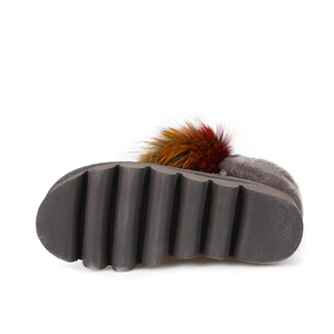 รองเท้าบูทหิมะขนแรคคูนสำหรับผู้หญิงกันลื่น - Product Image 4