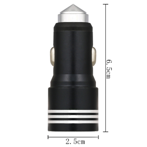 Metal seguridad martillo 1A doble puerto cargador <span class=keywords><strong>de</strong></span> coche para el teléfono móvil - Product Image 2