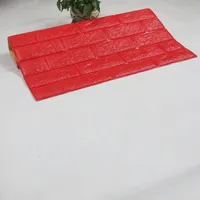 Moderne 3d effect behang rode baksteen behang voor badkamer
