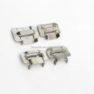 pole line support 304 Stainless Steel banding buckle clips for Band Strapping