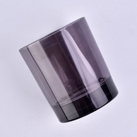 Support de Bougie Votive en Verre Gris de Luxe de Haute Qualité, Gravé, Style Ancien, Décoration de la Saint-Valentin pour la Maison, Vente en Gros
