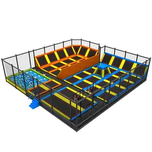 Vente chaude rectangulaire trampoline parc trampolines avec puits de mousse à vendre