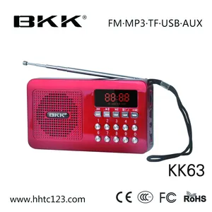 중국 FM 라디오 USB 충전 라디오 미니 스피커 (KK63)