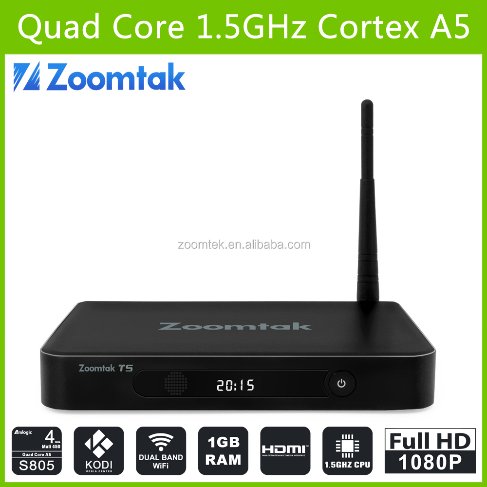 Amlogic S805 4 K 2.4 GHz / 5.8 GHz dual band wifi tv box android con KODI
