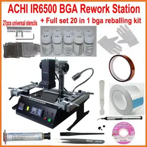 Nieuwe ACHI IR6500 bga rework station moederbord reparatie machine + bga reballing kit volledige set 20 geschenken