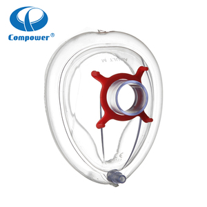 <span class=keywords><strong>Masque</strong></span> facial médical jetable en PVC transparent à usage unique avec valve supérieure pour anesthésie et respiration d'oxygène - Product Image 5