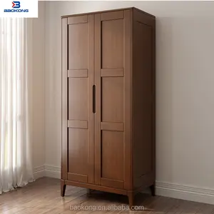 Armario compacto de madera para dormitorio, ahorro de espacio, diseño de doble color