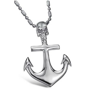 Regalos de <span class=keywords><strong>san</strong></span> valentín para hombre del cráneo diseño moda colgante colgante de collar de ancla - Product Image 2
