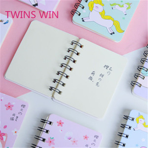 Promocional cuaderno espiral de dibujos animados lindo unicornio mini portátiles para estudiantes 1652 - Product Image 3