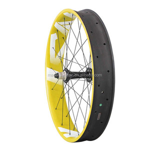 Roues de vélo gras <span class=keywords><strong>ICAN</strong></span> FW90 jaunes, jeu de roues en carbone de 90 mm - Product Image 2
