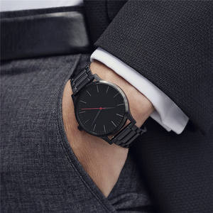 แบรนด์โลโก้ญี่ปุ่น Movt นาฬิกาสแตนเลสกลับว่างเปล่านาฬิกาหน้าปัดบางนาฬิกาข้อมือผู้ชายมือ - Product Image 3