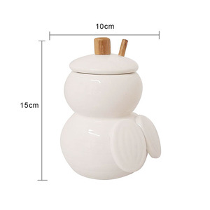 <span class=keywords><strong>Pot</strong></span> à <span class=keywords><strong>miel</strong></span> blanc en céramique, <span class=keywords><strong>Mini</strong></span> <span class=keywords><strong>Pot</strong></span> mignon de ml - Product Image 6