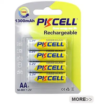 Meest Populaire Lange Houdbaarheid Pkcell 1.2V Aa 1300Mah Ni-Mh Oplaadbare Batterij