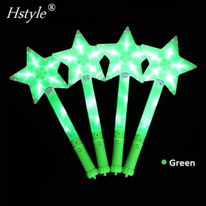 Hstyle Crianças Favor LED Colorido Brilho Varinhas no Escuro Estrela Fada Vara Princesa Acessórios Traje Princesa Varinha Estrela - Product Image 5