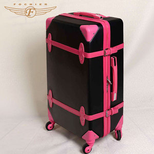 ทำในประเทศจีนabsรถเข็นกระเป๋าวินเทจกระเป๋าเดินทางสำหรับผู้หญิง - Product Image 1