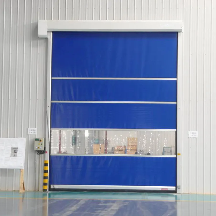 Automática Industrial de pvc de tela de la cortina rápida de puerta de alta velocidad chino puertas de seguridad