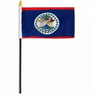 Promoción Mini <span class=keywords><strong>Bandera</strong></span> de país de <span class=keywords><strong>Belice</strong></span> personalizada al aire libre ondeando a mano <span class=keywords><strong>Bandera</strong></span> de palo de plástico - Product Image 3