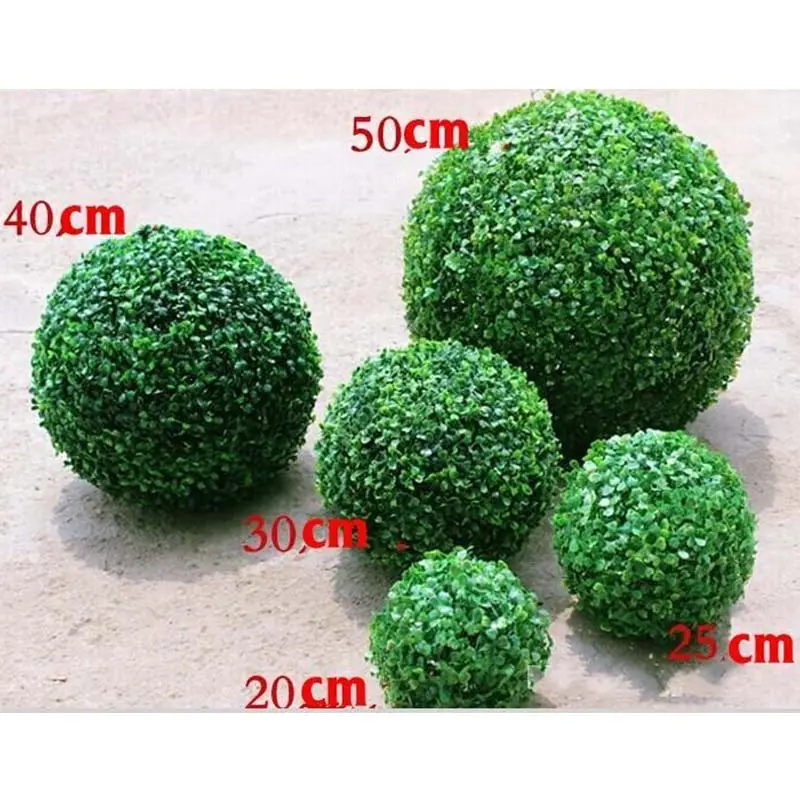 Decorazione del giardino topiaria artificiale palla di bosso paesaggistica erba artificiale palla ornamenti da giardino plastica muschio erba palla Decking