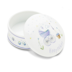 Boîte décorative en céramique pour bébé, souvenir de naissance - Product Image 1