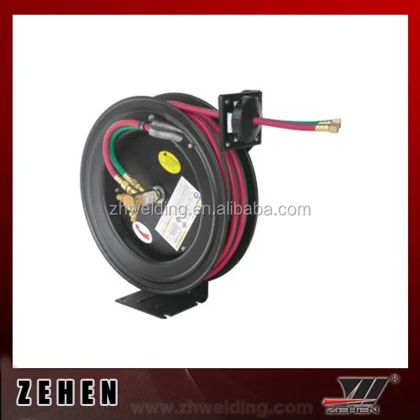 1/4'' diameter oxygen and acetylene twin hose heavy duty hose reel