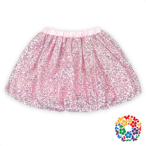 Turquesa jóvenes chicas vistiendo faldas cortas con lentejuelas chicas jóvenes Mini faldas venta al por mayor niños Petti falda - Product Image 2
