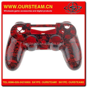 Nueva llegada Salpicadura roja Diseño de casos de vivienda para <span class=keywords><strong>PS4</strong></span> Controlador Hydro sumergió la Shell - Product Image 6