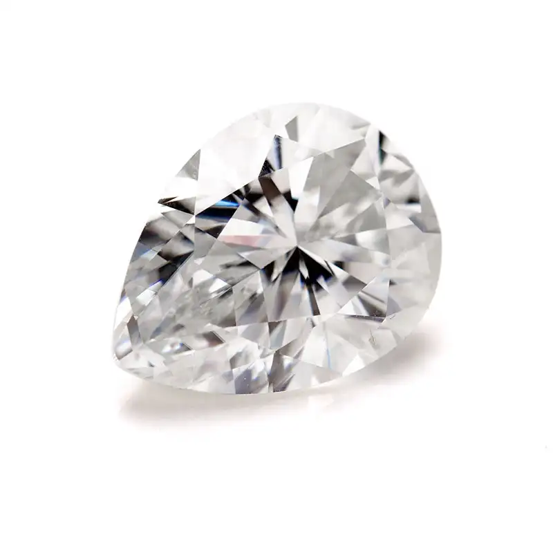 2x3mm d vvs1 feito à mão branco moissanite laboratório diamante criado forma de pear alta qualidade diamante moissanite anel de espécies preço