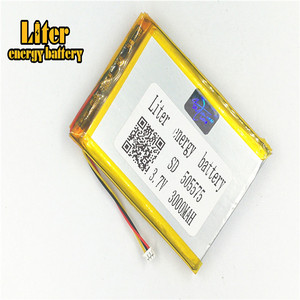 Socket 1.25-3 P 3.7 V 505575 3000 mah lipo battery Rechargeable solar li ion polymer lithium battery with PCM - Product Image 1