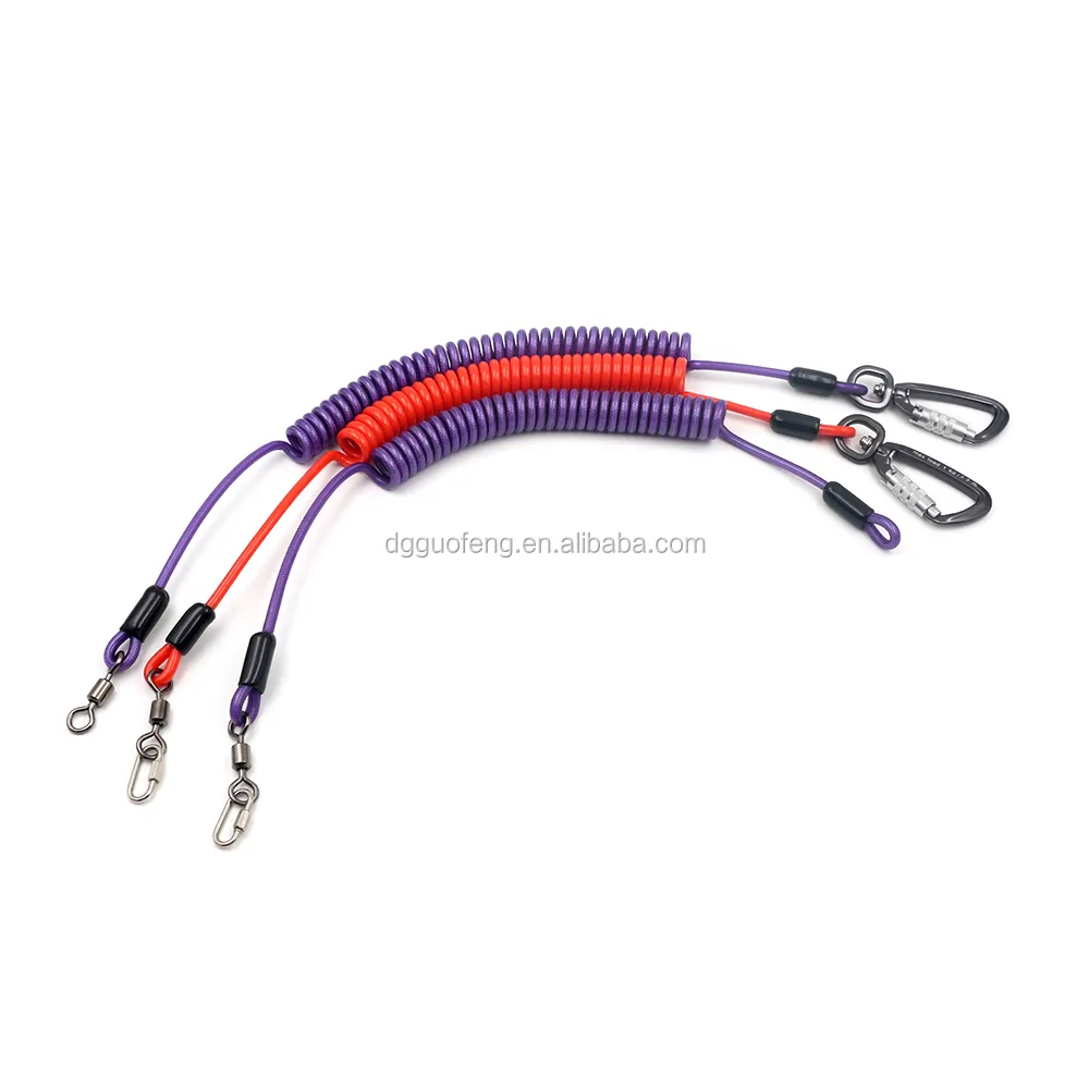 Flexible de acero de Primavera de cordón para llave de bobina cordón con Cable de acero revestido de plástico