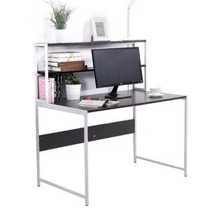 घर कार्यालय लकड़ी गेमिंग कंप्यूटर डेस्क अध्ययन लेखन टेबल के साथ <span class=keywords><strong>2</strong></span> स्तरों किताबो - Product Image 1