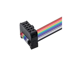 2.54mm IDC Female Connector Socket Rainbow Flat Cable Flat Ribbon Cable Assembly