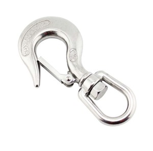 Gancho <span class=keywords><strong>de</strong></span> Grúa Giratorio <span class=keywords><strong>de</strong></span> Acero Inoxidable con Pestillo para Elevación en Minería e Industria Pesada - Product Image 3