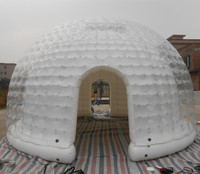 Dôme gonflable en PVC transparent de 6 mètres igloo, tente dôme gonflable de 20 pieds de diamètre pour usage commercial chine