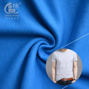 China Wholesale factory Price Anti Pill cotton combed 40S Cotton Fleece interlock fabric for cotton fabric