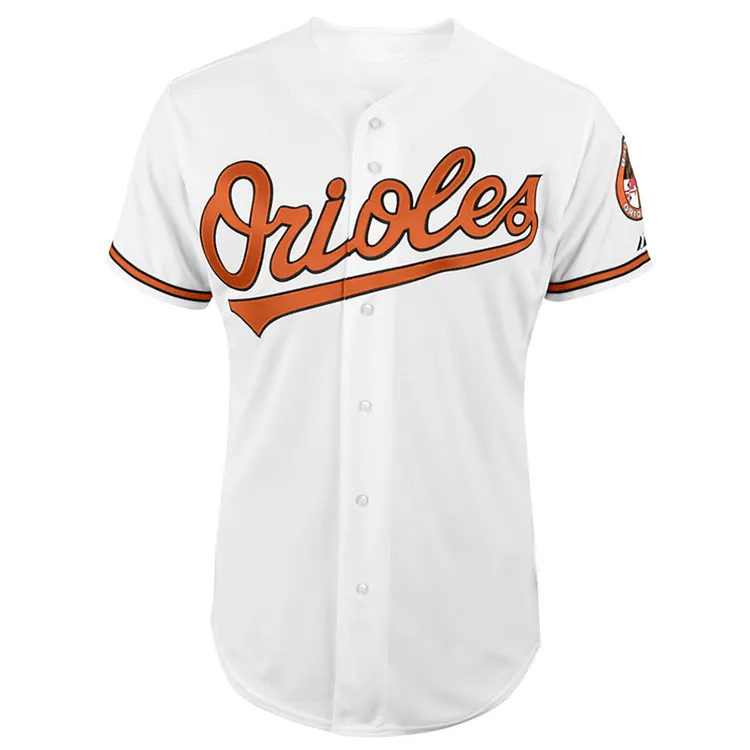 เสื้อเบสบอล 2 ปุ่ม Sublimated แบบกําหนดเอง 100% โพลีเอสเตอร์เสื้อเบสบอล Unisex