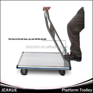 150kg Material Handling <strong>Trolley</strong> <strong>Aluminium</strong> Folding Handle <strong>Platform</strong> <strong>Trolley</strong> - Product Image 5