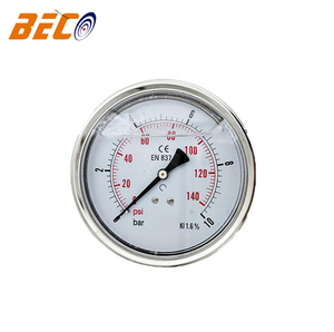 Beco 100mm yağ dolu en1 <span class=keywords><strong>1</strong></span> basınç göstergesi, yağ göstergeleri, gliserin basınç göstergesi