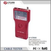 LIYUAN LY-CT010 Probador de Cables de Red Electrónico 5 en 1 de Alta Calidad UTP STP RJ45 RJ11 RJ12 BNC USB IEEE1394 Telecomunicaciones