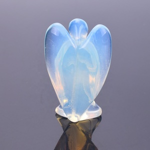 Wholesale High Quality Stone Carving Opalite Hand Carved <strong>Crystal</strong> <strong>Angel</strong> for Sale - Product Image 4