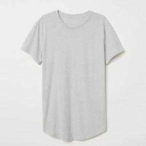 2019 elegante t-Shirt lunga in cotone di bambù da uomo con <span class=keywords><strong>fondo</strong></span> rotondo - Product Image 4