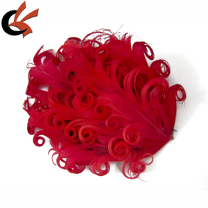 Rắn màu nagorie xoăn ngỗng lông miếng hairband phụ kiện - Product Image 2