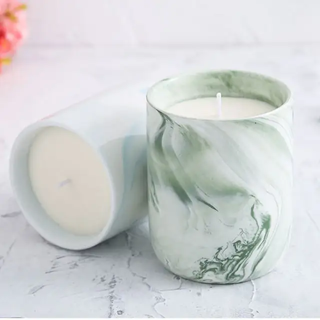 Neue Produkte Marmor Korn Weihnachten Dekoration Günstige Jar Teelichthalter Keramik