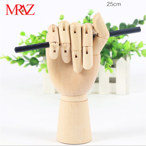 Main Articulée en Bois <span class=keywords><strong>MRAZ</strong></span> de 30 cm (12 Pouces), Prix Abordable, Fait Main, Bois Naturel, Dessin Unique, Très Jeune, Main en Bois - Product Image 2
