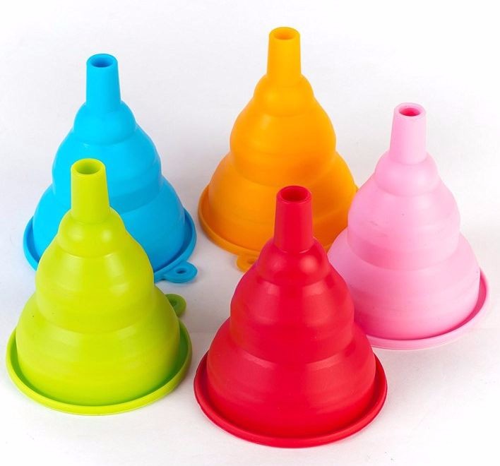 100% Пищевая силиконовая разделительная маленькая бутылка для воды масляная воронка