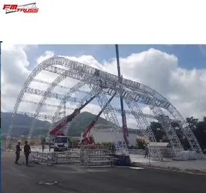 aluminum truss stage curved roof truss lighting stage truss