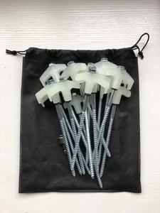 Glow <strong>in</strong> the dark <strong>screw</strong> <strong>tent</strong> <strong>peg</strong> with pouch storage bag for outdoor camping - Product Image 2