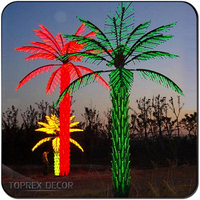 Palmier artificiel d'extérieur de 3 m de haut, best-seller, décoré de lumières LED, en métal et PVC, pour une utilisation en intérieur et en extérieur
