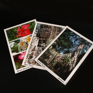 OEM de felicitación gracias tarjetas de impresión DE PAISAJE DE LA LAMINACIÓN brillante de colorantes de papel de tarjetas postales para las colecciones - Product Image 6