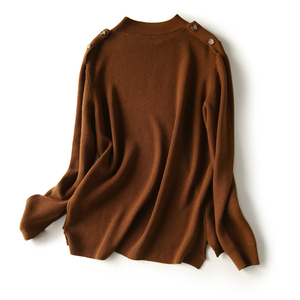 Maglioncino autunnale in morbida <span class=keywords><strong>lana</strong></span> O collo a maniche lunghe maglione Pullover da <span class=keywords><strong>donna</strong></span> di alta qualità su misura <span class=keywords><strong>maglieria</strong></span> unica dal produttore - Product Image 2