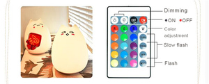 Discount LED <strong>Night</strong> Lamp 7 Colors Colorful USB Rechargeable <strong>Cat</strong> Kids Silicone Led <strong>Night</strong> <strong>Light</strong> - Product Image 6